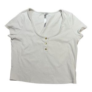 Victoria’s Secret Sport White Large Crop Top